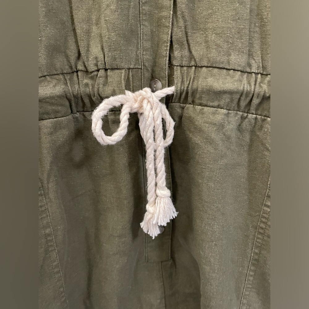 NWT Universal Thread Linen Blend Summer Romper in army green‎ - 3X - Picture 6 of 17